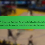 Prémios de Eventos Ao Vivo do NBA Live Mobile: recompensas de torneio, eventos especiais, bónus únicos